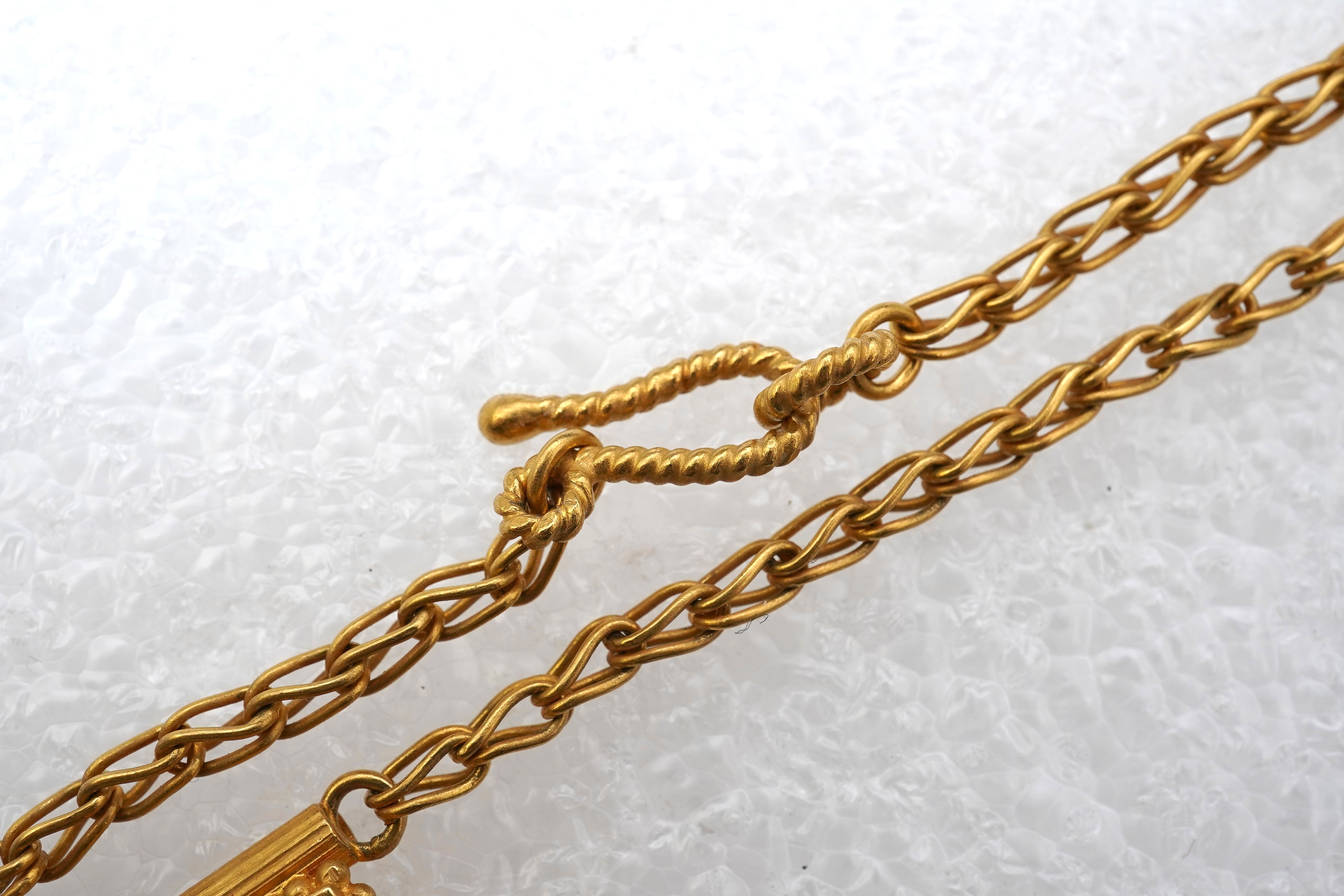 A lapis lazuli, gold and diamond demi-parure